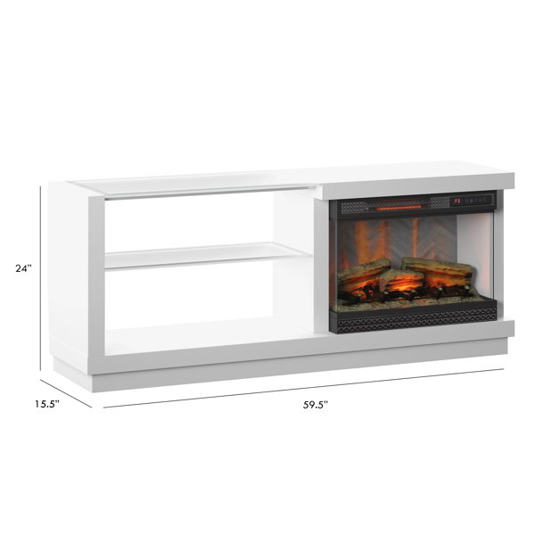 Orren Ellis Ladores TV Stand for TVs up to 65" with Fireplace Included